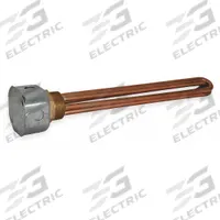 TEMPCO Screw Plug Immersion Heater: 1 Phase, 120V AC, 1,500 W Watt, 1 in NPT, 90.26 W/sq in, Brass (MPN TSP02099). Key specifications — Watt Density: 90.26 W/sq in; Screw Plug Material: Brass; Sheath Material: Copper; Brand: TEMPCO.