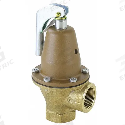 Watts Pressure Relief Valve: FNPTF x FNPTF, 1 1/4 in x 1 1/4 in - ASME Section XIII Hot Water Pressure Relief Valves
