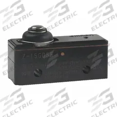 OMRON Snap Action Switch: Plunger Actuator, 1NO/1NC, Solder (MPN Z-15GD55). Key specifications — AC Contact Rating: 15 A @ 250 V; Electrical Connection: Solder; Series: Z; Brand: OMRON.