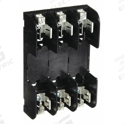 MERSEN Fuse Block: Open Block Design, 3 Pole, 600 V AC, Box Lug - Fuse Blocks for UL Class H & K Fuses