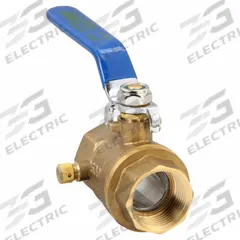 APPROVED VENDOR Manual Two-Way Ball Valve: 1 in, Brass, Straight, FNPT x FNPT, Full Port Ball Port (MPN 1PYP2). Key specifications — Brand: APPROVED VENDOR; Handle: Lever.