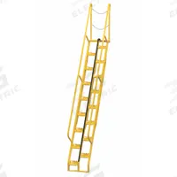 VESTIL Alternating Tread Stairs: 14.5 ft Overall Ht, Steel, 350 lb Load Capacity, Perforated (MPN ATS-11-56). Key specifications — Color: Yellow; Brand: VESTIL.