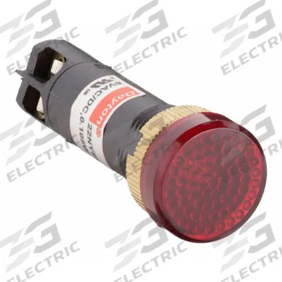 Dayton Raised Panel Light: 12 mm Panel Mounting Hole Dia, LED - LED Indicator Pilot Lights