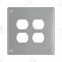 LEGRAND Wall Plate: Duplex Outlet, 2 Gang, Silver, Jumbo Size (MPN WSP62D2PS). Key specifications — Brand: LEGRAND; Material: Stainless Steel; Includes: Allen Head Screws.