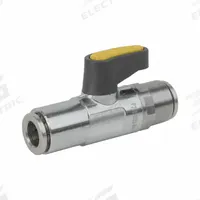 JOMAR VALVE Manual Two-Way Ball Valve: 1/4 in, Brass, Straight, Push x Push, Two-Piece, Lever, 25 PK (MPN 186-531). Key specifications — Brand: JOMAR VALVE; Handle: Locking Lever.