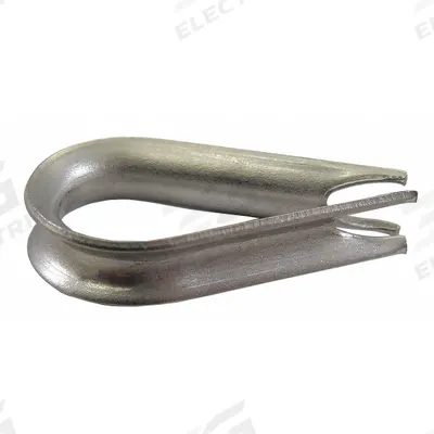 LOOS Wire Rope Thimble: 5/16 in_9/32 in Compatible Rope Dia, Stainless Steel - Thimbles