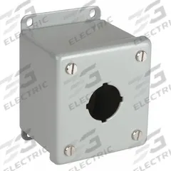 HOFFMAN Push Button Enclosure: 30mm, 1 Holes, Carbon Steel, NEMA 12 (MPN E1PB). Key specifications — attr211299: HOFFMAN; attr1043605: Indoor Dust & Water Droplets.