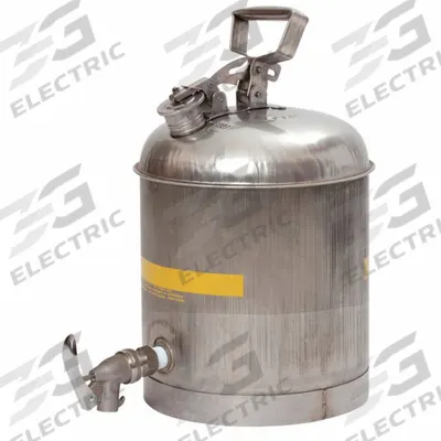 EAGLE Type I Safety Can: For Use With Flammables, 5 gal Capacity, Stainless Steel - Flammable Liquids Safety Cans