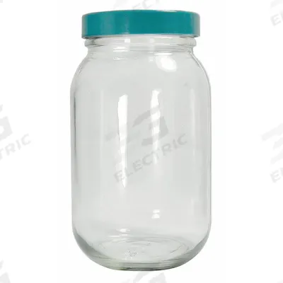 APPROVED VENDOR Chemical/Reagent Bottle: 1.92 L, 83-400, Colorless, 6 Bottles - Safety Coated Wide Mouth Round Glass Lab Bottles