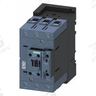Siemens Power Contactor: Non-Reversing, 3 Poles, 3NO Contacts, 110 A - Non-Reversing IEC Contactors