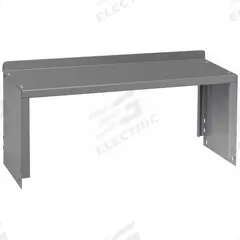 TENNSCO Standard Shelf Riser: 48 in Overall Wd, 10 1/2 in Overall Dp, Gray, Carbon Steel, Steel (MPN R-1048). Key specifications — Includes Mounting Hardware: Yes; Color: Gray.