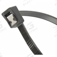 GARDNER BENDER Self Cutting Cable Tie: 14 in Nominal Lg, 4 in Nominal Max. Bundle Dia., Black, 50 PK (MPN 46-314UVBSC). Key specifications — Outdoor Use: Yes; Color: Black; Brand: GARDNER BENDER.