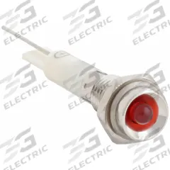 APPROVED VENDOR Protruding Panel Light: 6 mm Panel Mounting Hole Dia, LED, Red, Protruding Head, M06 (MPN 24M026). Key specifications — Brand: APPROVED VENDOR; Electrical Connection: Lead for Soldering.
