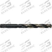 CLE-LINE Jobber Length Drill Bit: Letter V, 135° Split Point, Black & Gold HSS, 3-Flats Shank (MPN C18049). Key specifications — attr1225567: 0.3770.