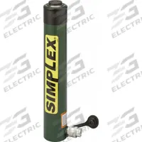 SIMPLEX Hydraulic Ram: Single Acting, 25 ton Nominal Capacity, 12 in Nominal Stroke Lg, Steel (MPN R2512). Key specifications — attr98927: SIMPLEX.