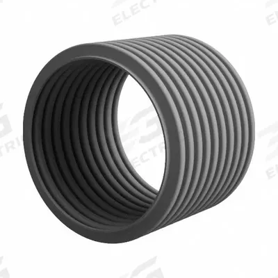 REIKU Corrugated Loom Tubing: 2 3/4 in Nominal Size, 10 ft Overall Lg, Polyamide 12 - Continuous-Flex Corrugated Tubing