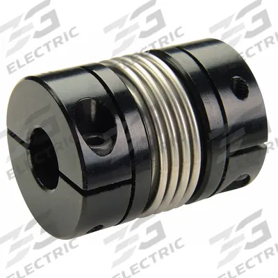 RULAND MANUFACTURING Motion Control Coupling: 20 mm Bore Dia 1, 17 mm Bore Dia 2, Aluminum - Clamp-On Bellows Shaft Couplings for Round Shafts
