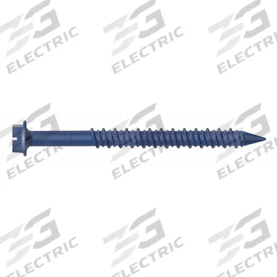 MKT FASTENING Concrete Anchor Screw: 2 3/4 in Overall Lg, 3/16 in Dia, Steel, Blue Ruspert - Hex-Head Screw Anchors