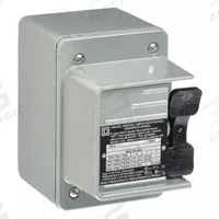 SQUARE D Manual Motor Starter: Non-Reversing, 1 Poles, 16 A, Thermal Protection, Toggle Switch (MPN 2510FW1). Key specifications — Brand: SQUARE D; Thermal Units Required: 1 (Not Included).