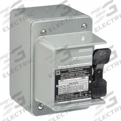 SQUARE D Manual Motor Starter: Non-Reversing, 1 Poles, 16 A, Thermal Protection, Toggle Switch (MPN 2510FW1). Key specifications — Brand: SQUARE D; Thermal Units Required: 1 (Not Included).