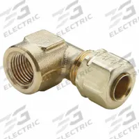 PARKER Compression Fitting Elbow: 1/4 in OD x 1/8 in Pipe Fitting Size, Compression x FBSPT, Brass (MPN 170CA-4-2). Key specifications — Brand: PARKER.