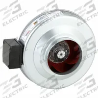 In-Line Duct Fan: 418 cfm Max., 6 in Duct, 120 W, 120V AC, 1 Ph, IP44, Galvanized Steel (MPN 45462). Key specifications — Includes: (2) Ceiling Grilles; Brand: FANTECH; Speed Controllable: Yes; High-Efficiency Motor: No; Nameplate Voltage: 120V AC; Number of Speeds: 1; Airflow @ 0.000 in SP - Range: 250 to 499 cfm; High-Efficiency Motor_Broad: Standard-Efficiency Motor.