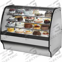TRUE REFRIGERATION Refrigerated Merchandiser: 49 1/8 in x 59 1/4 in x 39 in, Silver, Curved Glass (MPN TGM-R-59-SC/SC-S-S). Key specifications — attr1277723: TRUE REFRIGERATION; attr1277683: R-290; attr1277691: No; attr1277694: Silver; attr1280716: Curved Glass; attr1280729: TGM.
