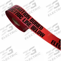 APPROVED VENDOR Barricade Tape: 1,000 ft Tape Lg, Red, Caution Buried Electric Line Below Legend (MPN UT08-PK). Key specifications — Message: Caution Buried Electric Line Below; Material: Polyethylene.