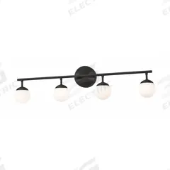 Pearl 4 Light LED Vanity: Black, 1,565 lm_1,800 lm, 3000K, 21 W, 120V AC, Dimmable, 32 in Lg (MPN PRLV3208L30D1BK). Key specifications — Mounting Location: Wall; Brand: AFX INC.; Voltage: 120V AC; Color Temperature: 3000K; Housing Finish/Housing Color (Broad): Black.