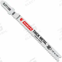 DIABLO Jigsaw Blade: 17/14, 3 5/8 in Blade Lg, High Speed Steel, T Shank, Metal, 5 Pieces, 5 PK (MPN DJT118B5). Key specifications — attr1097716: Thick Metal; attr1097715: High Speed Steel; attr1097719: 17/14; attr1097728: DIABLO.