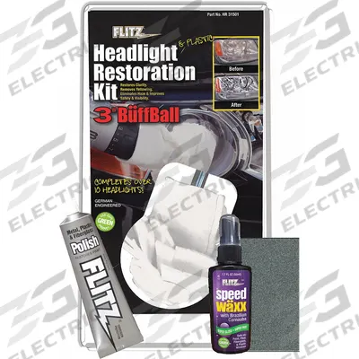 FLITZ PREMIUM POLISHING PRODUCTS Headlight Lens Restoration Kit: Headlight Lens Cleaners