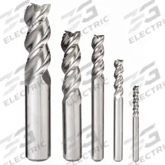 APPROVED VENDOR End Mill Set: Corner-Radius, 5 Pc, Carbide, 3 Flute, 1/8" to 1/2" Mill Dia (MPN 283-888881)