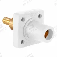 Single Pole Receptacle: White, Straight Taper Nose Mating, Threaded Stud Termination, 400 A (MPN 16R32-XW). Key specifications — Series: 16; Receptacle Gender: Female; Brand: LEVITON.