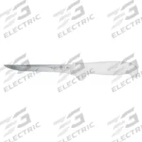 MERCER CUTLERY Boning Knife: Narrow, 6 in Overall Lg, Steel Blade, Polypropylene Handle, Stamped (MPN M18100). Key specifications — Sub-brand: Ultimate White; Brand: MERCER CUTLERY; Blade Material: Steel; Blade Type: Narrow; Edge Style: Sharp Edge; Forged/Stamped: Stamped; Handle Color: White; Handle Material: Polypropylene.