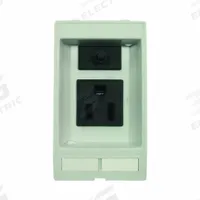 MURRELEKTRONIK Socket Insert: NEMA 5-15, (1) 3A Fuse, 125 V AC Socket Volt Rating, 51 mm x 88 mm (MPN 4000-68000-0110000). Key specifications — Brand: MURRELEKTRONIK; Socket Configuration: NEMA 5-15; Resets: (1) 3A Fuse; Insert Design: Power Insert with 3A Reset.