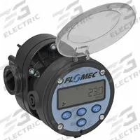 FLOMEC Electronic Flowmeter: Oval Gear Flow Meter, Electromagnetic, Lubricants/Oils/Viscous Fluids (MPN OM025P003-822R5G). Key specifications — Display Type: Digital; Accuracy: +/-0.5%; Brand: FLOMEC; Output Type: 4-20 mA.