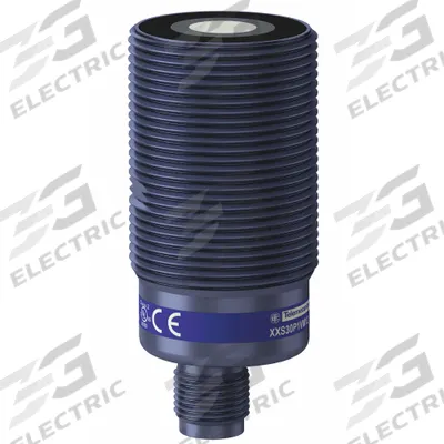 TELEMECANIQUE SENSORS Cylindrical Ultrasonic Sensor: 30 mm Dia, Built-in Connector - Cylindrical Sensors with Built-in Connectors