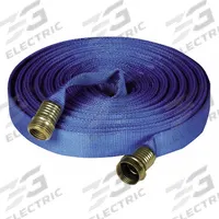 FSI Flat Supply Hose: 3/4 in Thread Size, GHT, Polyester, 50 ft Hose Lg (MPN F-GH). Key specifications — attr511838: Blue; attr511835: FSI; attr511843: Decon Shower; attr511853: Polyester; attr527230: Supply Hose; attr527236: Waste Water.