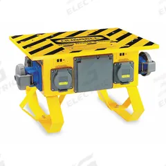 HUBBELL WIRING DEVICE-KELLEMS Power Distribution Box: Three Phase, 120/208V AC, 7 Outlets (MPN SCSB0). Key specifications — Inlet Voltage Rating: 120/208V AC; Inlet Receptacle: Pin and Sleeve 60A @120/208V AC; Brand: HUBBELL WIRING DEVICE-KELLEMS.