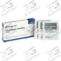 FIRST AID ONLY Topical Antiseptic Wipes: Wipes, Benzalkonium Chloride, 10 PK (MPN 12-018). Key specifications — Format: Wipes; Product Type: Topical Antiseptic; Unit Package Type: Packet; Active Ingredient: Benzalkonium Chloride; Manufacturer Part Number: 12-018; Unitized: Unitized; Concentration: 0.13%; Brand: FIRST AID ONLY.