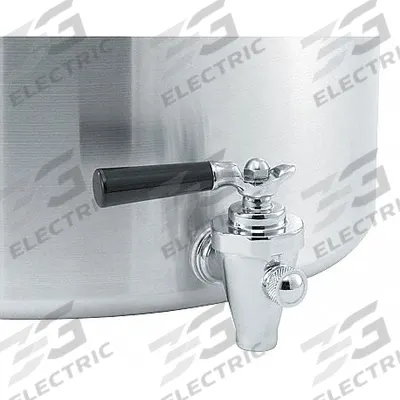 VOLLRATH Stock Pot: 40 qt Capacity, Aluminum, 7 mm Gauge, Welded Handle, 14 in Dia - Stock Pots with Faucet