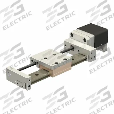 PBC LINEAR Compact Linear Actuator: 6 mm Lead Screw, 6 mm Lead, 10 mm Max. Stroke - PBC Linear Compact Series Gliding Surface Rail Systems