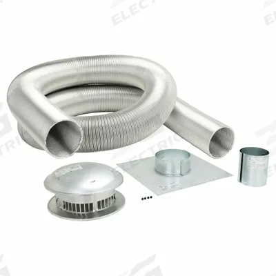 AMERI-VENT Chimney Liner Kit: 6 in Duct, LP Gas, 35 ft Lg, 470°F Max, 3003, Aluminum - Flexible Chimney Liner Kits