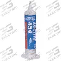 LOCTITE Instant Adhesive: 454, Plastics, 1 fl oz, Syringe, Clear, Paste, 50 g/L and Under (MPN 1337712). Key specifications — Series: 454; Standards: A-A-3097; Primary Applications: Plastics; Materials Bonded: Rubber; Brand: LOCTITE; Secondary Compatible Materials: Rubber.