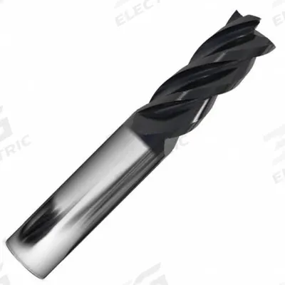 APPROVED VENDOR Square End Mill: Carbide, AlCrN Coated, 4 Flute, 1/4" Mill Dia, 3/4" LOC - Fast-Cutting Carbide Square End Mills for Stainless Steel & Super Alloys