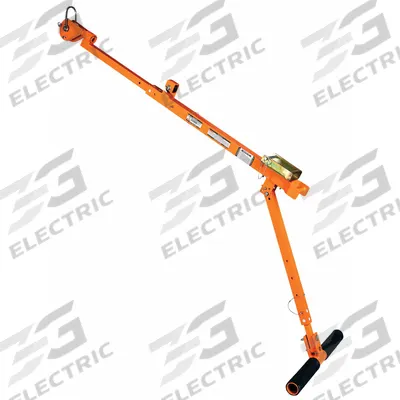 FALLTECH Pole Hoist: 2 1/2 ft to 4 ft Ht, 4 1/2 ft to 6 1/2 ft Arm, 310 lb Wt Capacity - Pole Hoist Systems for Horizontal & Vertical Entry