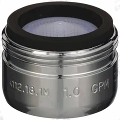 ZURN Aerator: 1 gpm Flow Rate, Spray Flow Outlet, Brass, Chrome Finish, 13/16"-27 Connection Size (MPN G63561). Key specifications — Includes: Spray Outlet; Material: Brass; Product Type: Aerator; Connection Size: 13/16"-27; Brand: ZURN.