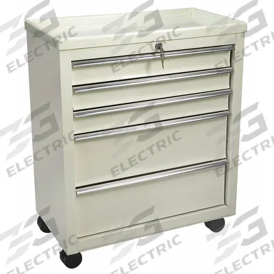 LAKESIDE Bedside & Nurse Server Cart: Steel, (2) Swivel/(2) Swivel with Brake, Beige - Bedside & Nurse Server Carts