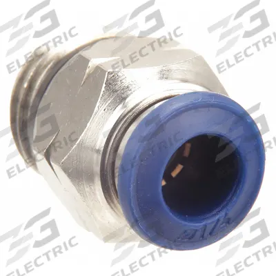 AIGNEP USA Push-Fit Adapter Fitting: 5/32 in OD x 5/32 in Pipe Size, Push-to-Connect x MUNF - Nickel-Plated Brass Tube Fittings