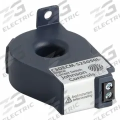 JOHNSON CONTROLS Current Sensor Relay: Surface Mounted, 50 A Current Rating, Pin (MPN CSDECM-S25050L). Key specifications — Adjustment Method: Switch; Electrical Connection: Terminal Strip; Monitored Parameters: Undercurrent; Mounting Style: Surface; Status Indicator: LED Indicator; Trip Point: 0.25 A; Trip Point Type: Fixed; Brand: JOHNSON CONTROLS.